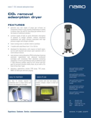 nano-purification solutions product brochure with equipment details