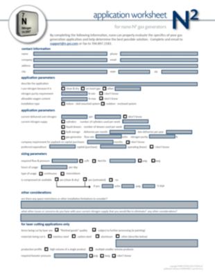 equipment worksheet product technical paper