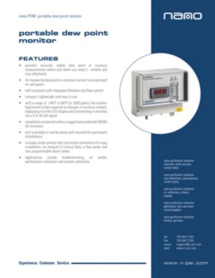 nano-purification solutions product brochure with equipment details