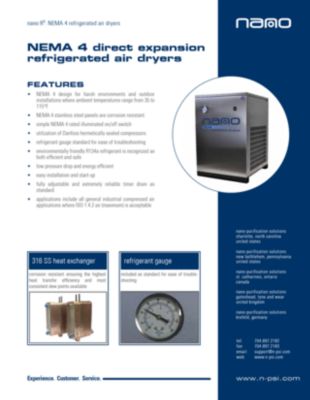 R5 NEMA ND4X Brochure - Direct Expansion Refrigerated Dryers