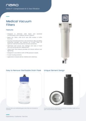 GMVB Medical Vacuum Filter Brochure for UK English