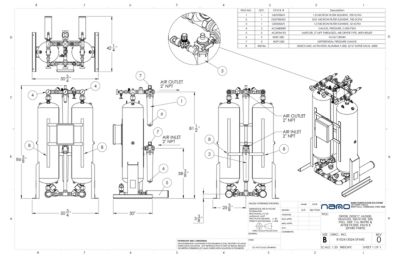 nano HL0500 Heatless Desiccant Dryer with Pre and After Filters Spares