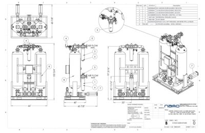 nano HL1000 Heatless Desiccant Dryer with Pre and After Filters Spares