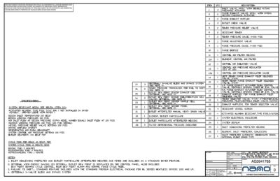 nano HL1000 to HL1500 Heatless Desiccant Dryers Flow Diagram