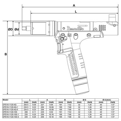 EPD16-1120-XX- Dimensions
