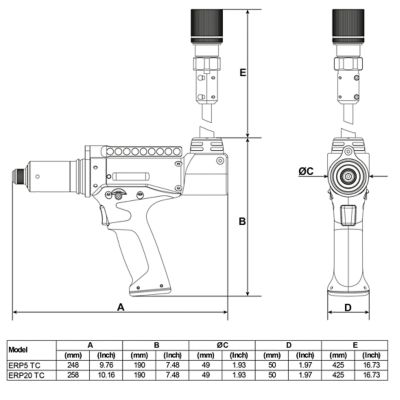 ERP 5TC_20TC - Dimensions