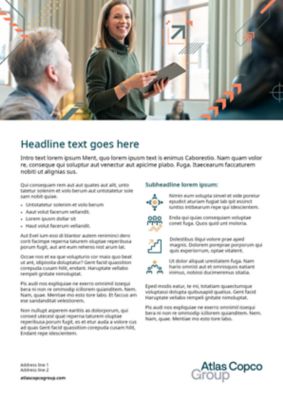 Single-page flyer featuring a main image and text-based content