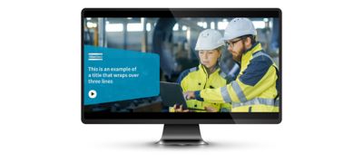 Computer screen showing the e-learning player