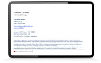 Example of co-branding in the email signature