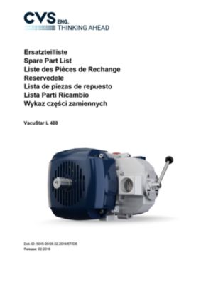 Ersatzteilliste VacuStar L 400