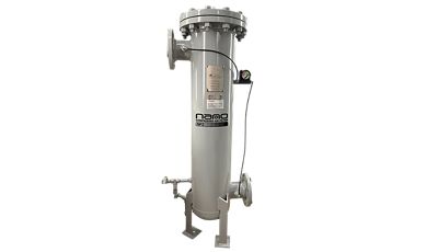 A large, gray, high flow capacity filter