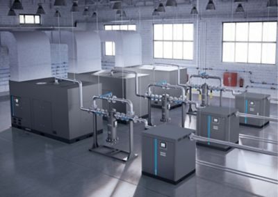 Refrigerant air dryer FD 2000+ and oil-free air centrifugal compressor ZH 630 + installation