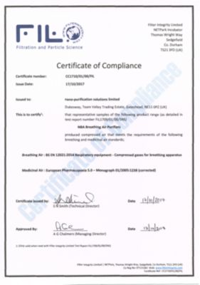 FIL - Certificate of Compliance