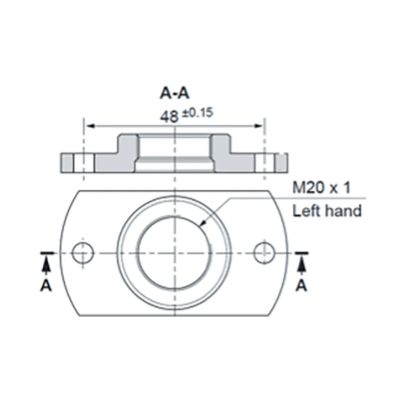 FLANGE M20X1 - LH