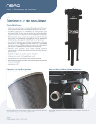 Filtres du dévésiculeur MEL