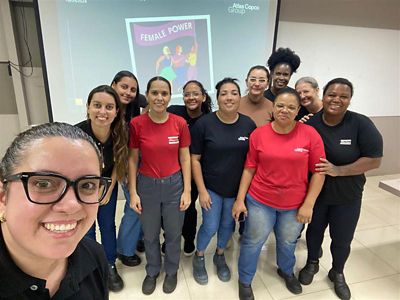 Fotos das ações de apoio à mulheres no Grupo Atlas Copco
