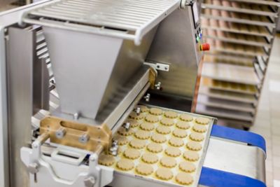 Cookies factory conveyor belt