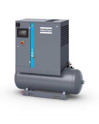 GA7 - 10Hp Rotary Screw Air compressor, 71 gal air tank - 208-230/460/3 ...