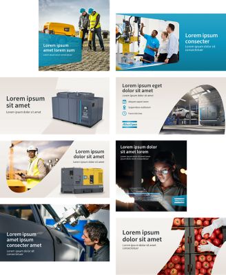 Different template examples of social media posts