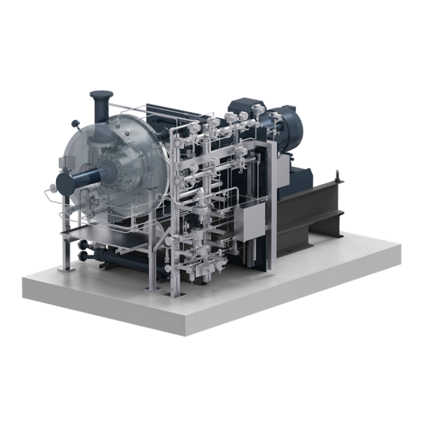 Single stage compressor for hydrogen processing