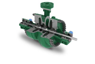 BB2 H2R PUMP CUTAWAY RENDERING IN GREEN