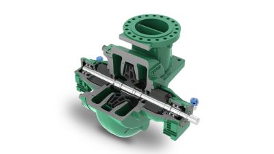 BB2 HDR PUMP CUTAWAY RENDERING IN GREEN