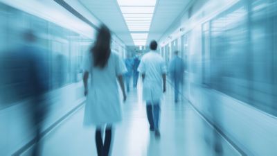 Blurred picture of doctors