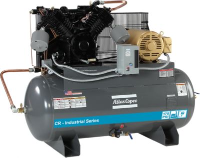 CR 15Hp 2 cyl. Industrial Piston Compressor - 120 gal air tank - 51 ...