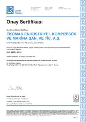 ISO 45001:2018 - Ekomak CC