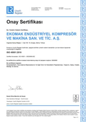 ISO 45001:2018 - Ekomak PC
