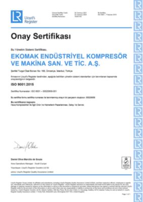 ISO 9001:2015 - Ekomak CC