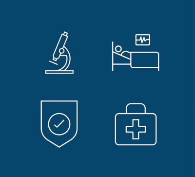 Mockup for Icon style on dark blue background