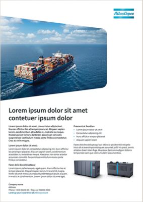 An image in the shape of the innovation flag on a flyer