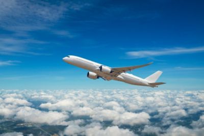 Aerospace plane in the sky escalating