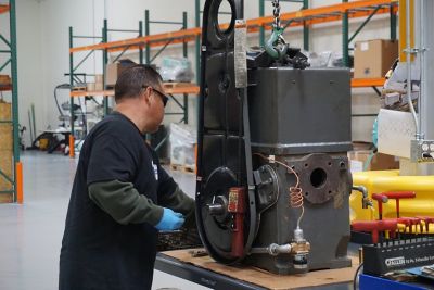 Service Exchange man servicing a pump