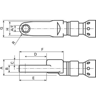 Electric nutrunners, drawing of dimensions