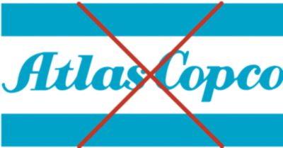 Incorrect usage of the Atlas Copco logo with the old logo