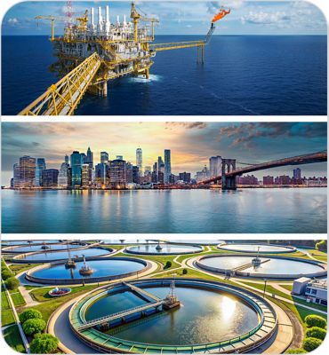 Three different industrial images