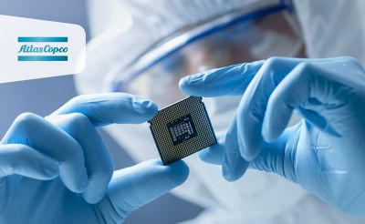 Innovation flag used with a gradient background on top of an image