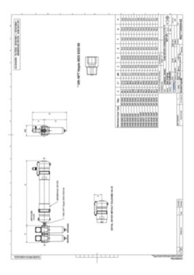 Horizontal general arrangement drawing for the M1 DHM membrane dryer