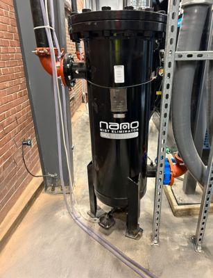 Image of multiple nano D5 heatless twin tower dryers installation for steam energy in Mexico.