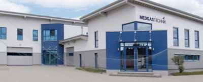 The image of the office building of Medgas Technik in Germany.