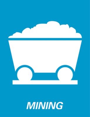 CR mining icon white on blue