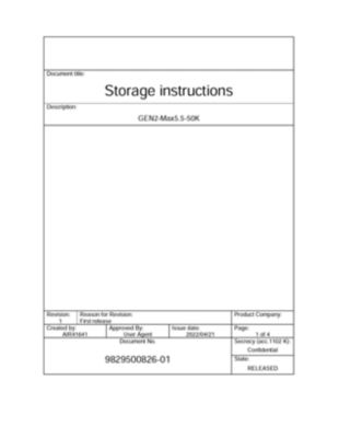 GEN2-MAX nitrogen generator storage instruction guide