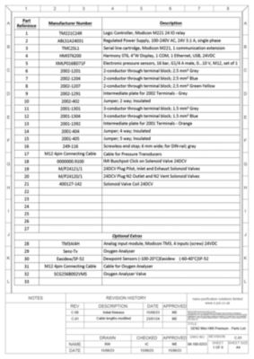 electrical drawing schematic wiring diagram for GEN2 MINI i4.0 advanced controller nitrogen gas generator