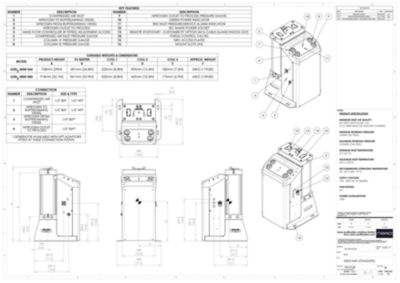 GA general arrangement drawing for GEN2 MINI standard nitrogen gas generator