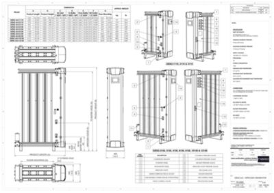 The ga drawing for all models of the GEN2 i4.0 nitrogen generator