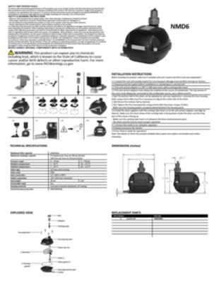 NMD 6 zero air loss drain user guide