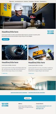 Example of a newsletter layout provided by Apsis