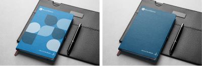 Branded items mockups: notebooks